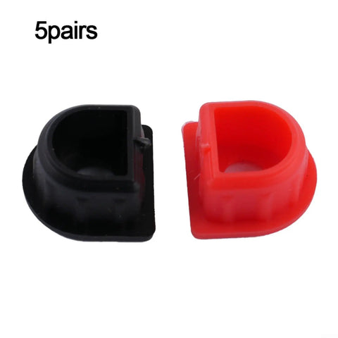 Red and Black Weatherproof Connector Dust Covers Kit, 10 pieces for 50A to 350A cable runs, high current wire protection seals.