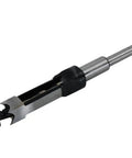 Built Tough Three Quarter Inch Square Hole Drill Bits Mortising Chisel Set Heavy Duty Bearing Steel with sharp cutting edges side view.