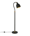 Adjustable Arc Floor Lamp With Metal Shade In Blackened Bronze Finish Sleek Modern Reading Lamp For Living Room Or Home Office