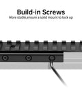 Side view of Dovetail To Picatinny Rail Adapter For 11mm To 21mm Conversion With Built In Locking Screws, showcasing 9-slot design.