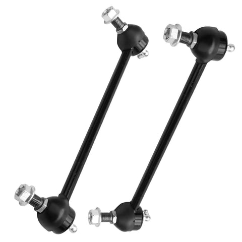 Beefed Up Front End 14 Piece Suspension Kit For 2007 2008 2009 2010 2011 Toyota Camry Ready To Roll Ball Joints Tie Rod Ends Sway Bar Links Boots USA Built Models, two black sway bar links
