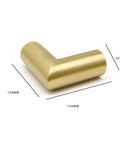 Slick Curved Tube Armrest Hardware For Sofa Chair Bed Headboard In Nordic Modern Style Made From Solid Brass, 120mm x 42mm.