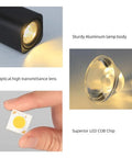 Slick Four Pack Aluminum LED Ceiling Spotlight Downlight 7W 3000K Warm White High CRI 93 with optical lens and COB chip