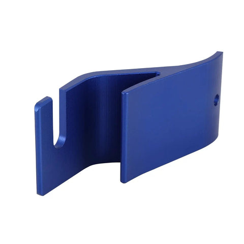 Close-up of blue aluminum Bead Buddy Tire Installation Tool Kit for Dirt Bikes And Off Road Motocross, Universal Bead Removal Hook.