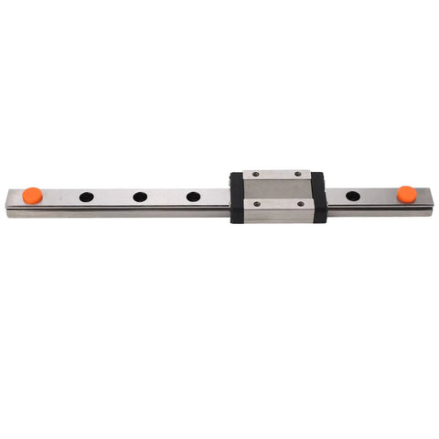 Smooth Linear Motion Rail With Slide Block 200mm For 3D Printers And CNC Machines, steel guide rail with block
