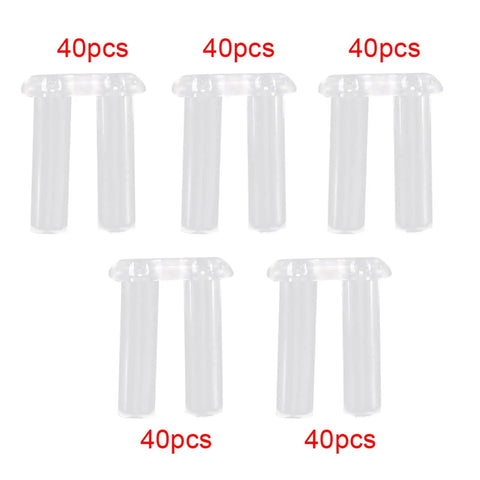Eyeglasses Plug Kit For Rimless Frames Plastic Buckle Repair Accessories Grab And Go 200 Pieces shown in five groups