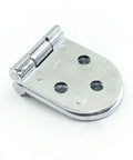 Brass Flush Mounted Folding Furniture Hinge With Self Locking Design for cabinets, tables, and closets, shown in zinc alloy with brass finish