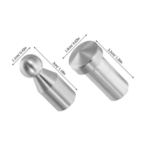 Seven Piece Dent Removal Kit For Auto Body With Seven Interchangeable Manganese Tips Portable Repair Tool close-up of two tips.