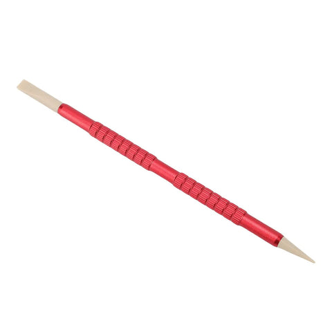 Watchmaker Pen Tool Movement Cleaner With Soft Brush Tip Red Kit for Horology Enthusiasts, aluminum grip, 13 cm in length.