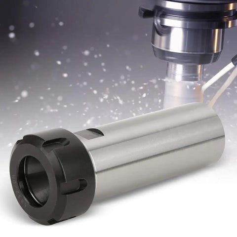 Premium C40ER32M100L Straight Shank Chuck Holder for CNC Milling with 0.01mm Ultra Precision and 40CR Steel Build, close-up view.