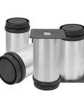Stainless Steel Adjustable Round Leveling Feet With 50mm Base Diameter And ABS Head For Cabinets Sofas And Coffee Tables Built To Last