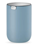Ultra Compact 1.5L Mini Tabletop Trash Can With Swing Lid in blue for Bathroom Vanity or Desk Space Saving 4.7 Inch Diameter 6.5 Inch Tall
