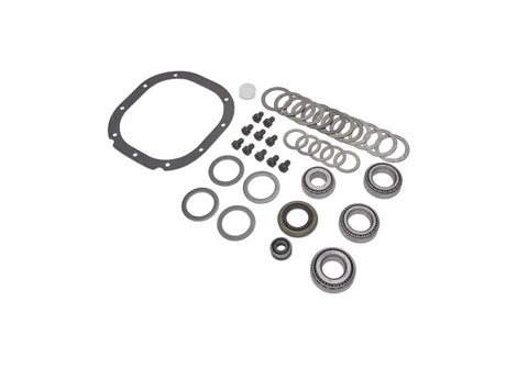 Ford Racing M4210B2 Ring And Pinion Installation Kit for Easy Gear Swap with bearings and gaskets laid out.