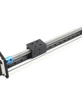 Built Different Workhorse Ball Screw Linear Slide Table Motion Stage For Industrial Automation Featuring 1500 Mm Stroke Rail Guide 30 Kg Load Capacity Plug And Play Precision Platform, showcasing the ball screw design.