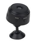 Dead Simple 1080P WiFi Wireless Security Camera With Night Vision And Smart Motion Alerts Featuring 120 Degree Wide Angle Lens, black compact design.