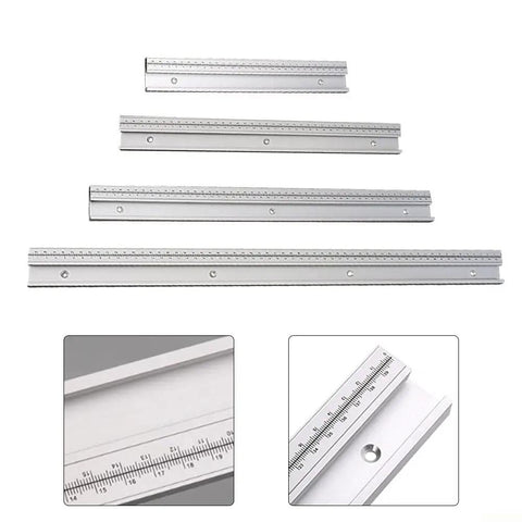 Aluminum Alloy 45 Type T Track With Scale Slot Miter Track for Router Table Table Saw Bandsaw, Pro Grade, Silver, 60cm