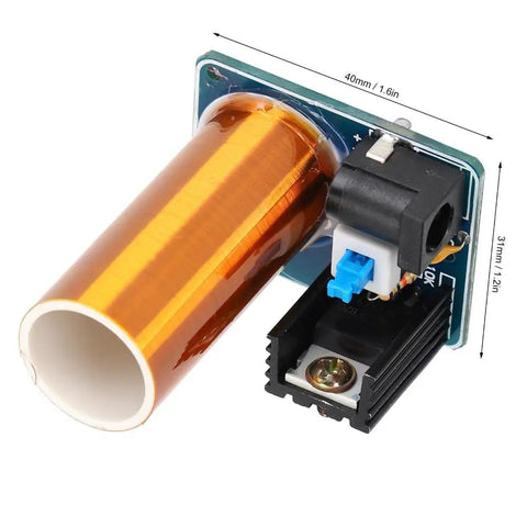Mini Coil Kit Module With LED Light DC 9 To 12V Power Transmission for DIY Electronics; compact 40x31mm PCB with coil and components