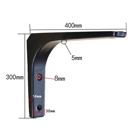 Built Different Steel Shelf Bracket To Handle Serious Weight This Heavy Duty Right Angle Mount 300mm x 400mm dimension.