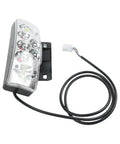 Upgrade Your Ride With This Sweet All-In-One E-Bike LED Taillight That Rocks 36V And 48V Systems While Serving As A Super Bright Brake Light, Turn Signal, And Tail Light For Maximum Night Visibility So You Stay Safe In Heavy Traffic., silver ABS e-bike LED taillight with 6-pin cable and mount
