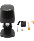 Effortless Automatic Electric Coffee Tamper For Espresso Machines 58mm with power adapter and cleaning tools, black finish