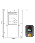 2.2kW CNC Spindle Variable Frequency Drive VFD For 110V 220V 380V 3 Phase Output Workhorse VFD With Beefy Power And Broad Compatibility For Low Voltage Motors In Industrial CNC Setups, 170mm x 125mm