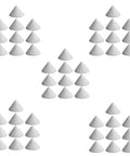 50 white cone-shaped ceramic kiln nails for pottery, high-temperature refractory supports