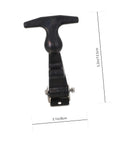 Heavy Duty T Handle Draw Latches Set In Stainless Steel With Rubber Shock Absorption Locking Hasp for toolboxes front view