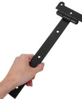 Heavy Duty Black T Shaped Gate Hinge With Slot Bearing For Garden Doors And Wooden Fences 300mm By 4mm self-closing design