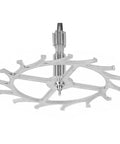 Pro Grade Escape Wheel For Watch Movement Replacement, Alloy Silver Repair Part For Watchmakers, view from below