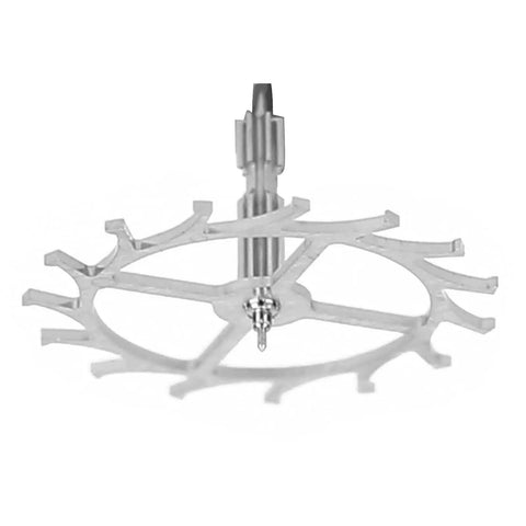 Pro Grade Escape Wheel For Watch Movement Replacement, Alloy Silver Repair Part For Watchmakers, view from below