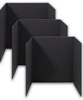 Three Pack Black Tri Fold Display Boards 24 By 16 Inches Lightweight Yet Durable Corrugated Presentation Boards