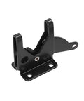 Solid As A Rock Iron Gate Latch With Self Locking Feature And Adjustable Cable Reliable Outdoor Fence Hardware Sporting smooth black finish close up view.