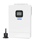 Heavy Duty 3600W Solar Inverter Charger With Built In 80A MPPT Controller For RV And House Backup And Pure Sine Wave DC 48V To AC 120V Hybrid Power Kit, white color with digital display.