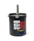 No Fuss Permanent Magnet Synchronous Motor With Metal Gear Reducer 28W 220V AC 7MM Eccentric Shaft 80RPM front view.