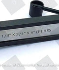 Cut Off Parting Tool Holder For Lathe With HSS Blade, 1-1/8 Inch Width, 1/8 Inch X 3/4 Inch X 6 Inch Pro Grade Cutting Blade displayed.