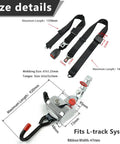 Wheelchair Safety Retractor System For Transit And Paratransit Buses Retractable Design Fits L Track Fittings Lap And Shoulder Belt Combo DOT Standard No Slip Grip Easy Install Four Piece Set For Secure Rides dimensions