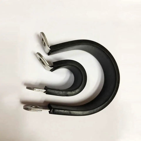 Heavy Duty 304 Stainless Steel Hose Clamps Set for 6mm to 55mm Hoses in varying sizes, flat lay view