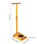 Beefed Up Heavy Duty Machinery Mover Skate With 33,000 Pounds Capacity And 360 Degree Rotation Nine PU Rollers industrial dolly