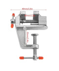 Rock Solid Mini Flat Pliers Bench Vise And Tabletop Clamp For Precision Woodwork Drill Press Vice, aluminum alloy compact design.