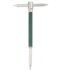 Heavy Duty 6150 Stainless Steel Sliding T Handle Hex Key Set With Precision Forged Inner Wrenches For Furniture Assembly And Tightening Jobs That Are Tough To Reach, green grip