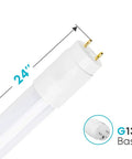 2ft LED Tube Light T8 11W 17W Equivalent Daylight 6500K 1100 Lumens Super Bright Fluorescent Tube Replacement With Ballast Bypass ETL Listed
