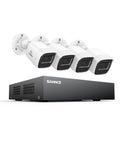 8 Channel 1080P Home Surveillance System With 4 Weatherproof TVI CCTV Cameras and DVR, Plug And Play Setup