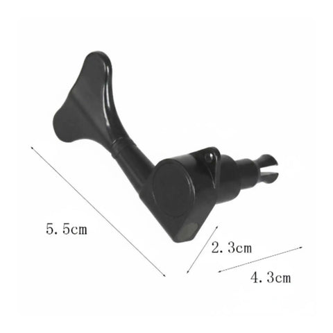 Get Your Bass Guitars Tuned Smooth As Butter With This 4 Piece Set Of Black Metal Tuning Machines Featuring Closed Gear Housing Rust Resistant Finish And Super Easy Adjustment Perfect For Rehearsals Home Studios Or Just Quick On The Spot Tune Ups Without - Black metal tuning peg size 5.5cm.