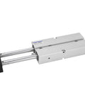 Double Rod Pneumatic Air Cylinder 20mm Bore 75mm Stroke Aluminum Alloy Double Acting Built Tough With Hard Oxidation Treatment