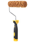 Snazzy Pineapple Textured Sponge Paint Roller For Wall Art Vibes DIY Home Decor Projects Reusable Foam Brush Set Smooth Finish Painter Supplies For Craft Rooms And Furniture, orange sponge roller with a black handle.