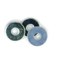 Close-up of 100 Count M4 Fender Washers 12mm Outer Diameter 1mm Thick DIN 9021B Zinc Plated Heavy Duty Corrosion Resistant Hardware