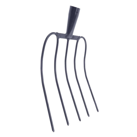 Handheld Manure Fork For Grass Cleanup And Lawn Maintenance, multi functional iron yard tool with four sturdy tines.