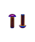 Titanium Screws M6x10mm ISO7380 Button Head Hex Socket Cap Screws Burnt Blue Ti6Al4V GR5 Aviation Grade Pack Of 5