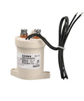 Rock Solid Heavy Duty DC Contactor Electric Relay Switch perfect for EV chargers with wires and terminals visible.