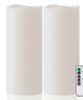 2 Pack 10 Inch Outdoor Flameless LED Candles With Remote Control And 2H 4H 6H 8H Timer, Battery Operated Pillar Candles, Waterproof For Patio